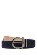 Navy Blue Solid Buckle Belt 1