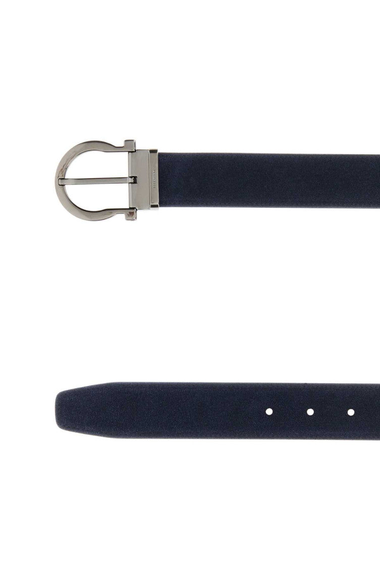 Navy Blue Solid Buckle Belt 2