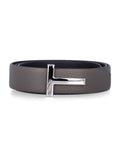Grey Textured Reversible Belt 1