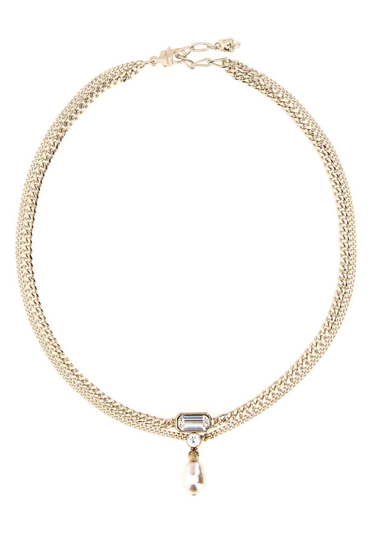 Golden Crystal Necklace 1