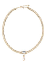 Golden Crystal Necklace 1