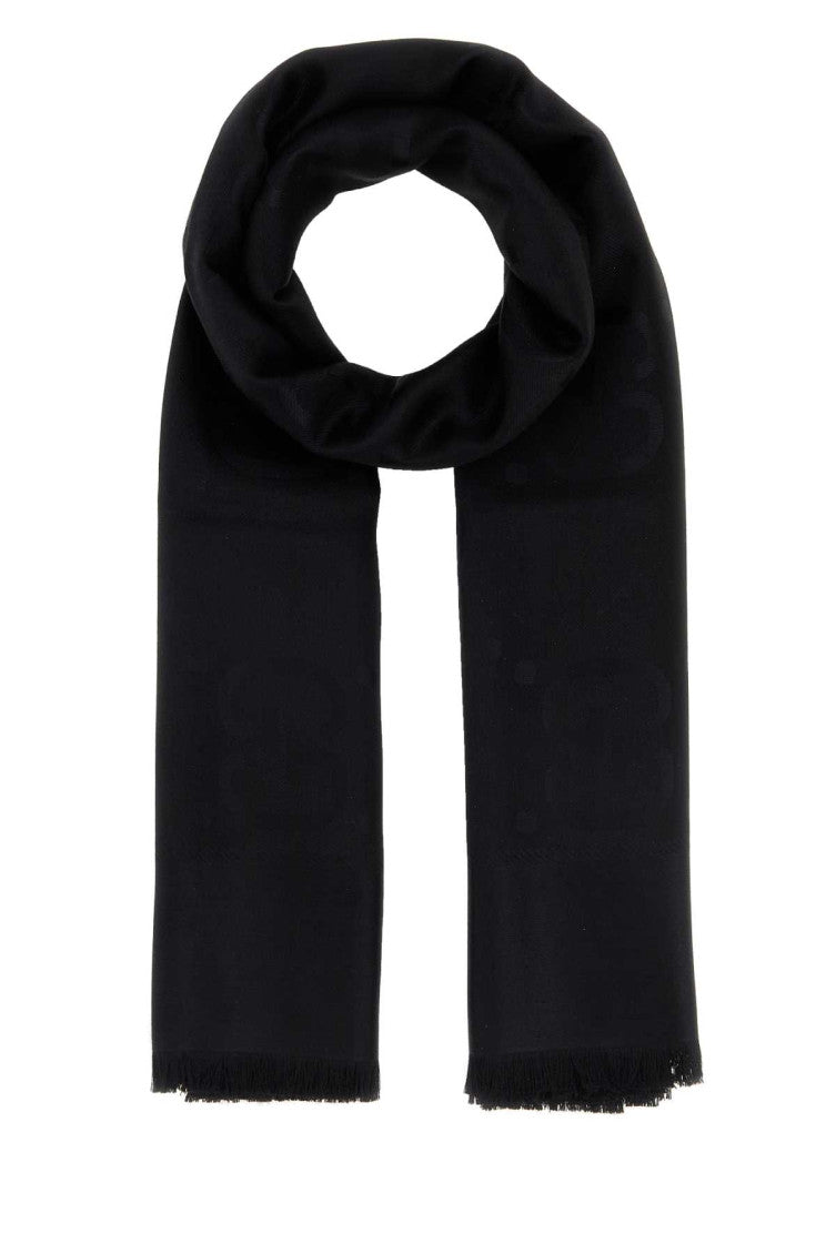 Black Solid Scarf 1