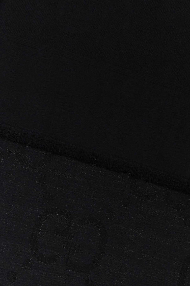 Black Solid Scarf 2