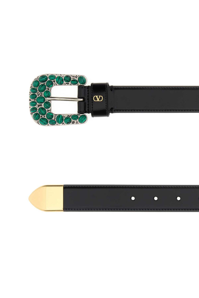 Black Solid Buckle Belt 2