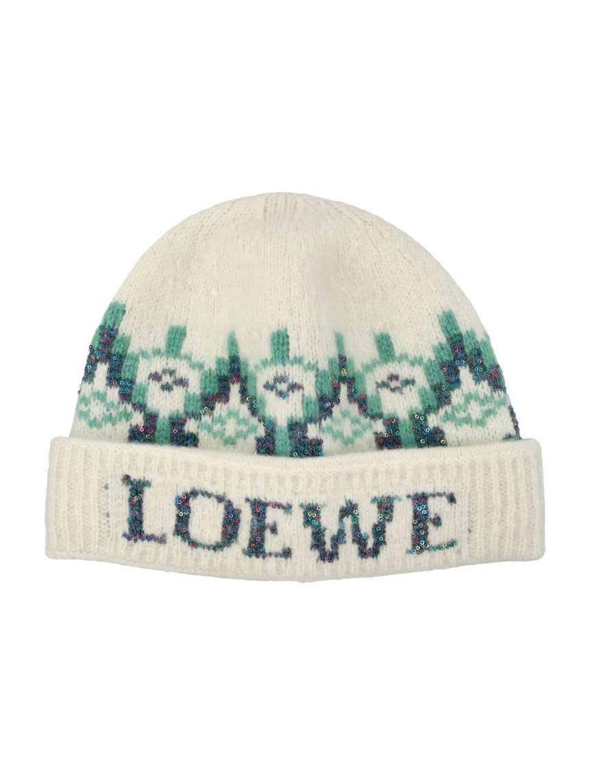 White Knitted Beanie Cap 1