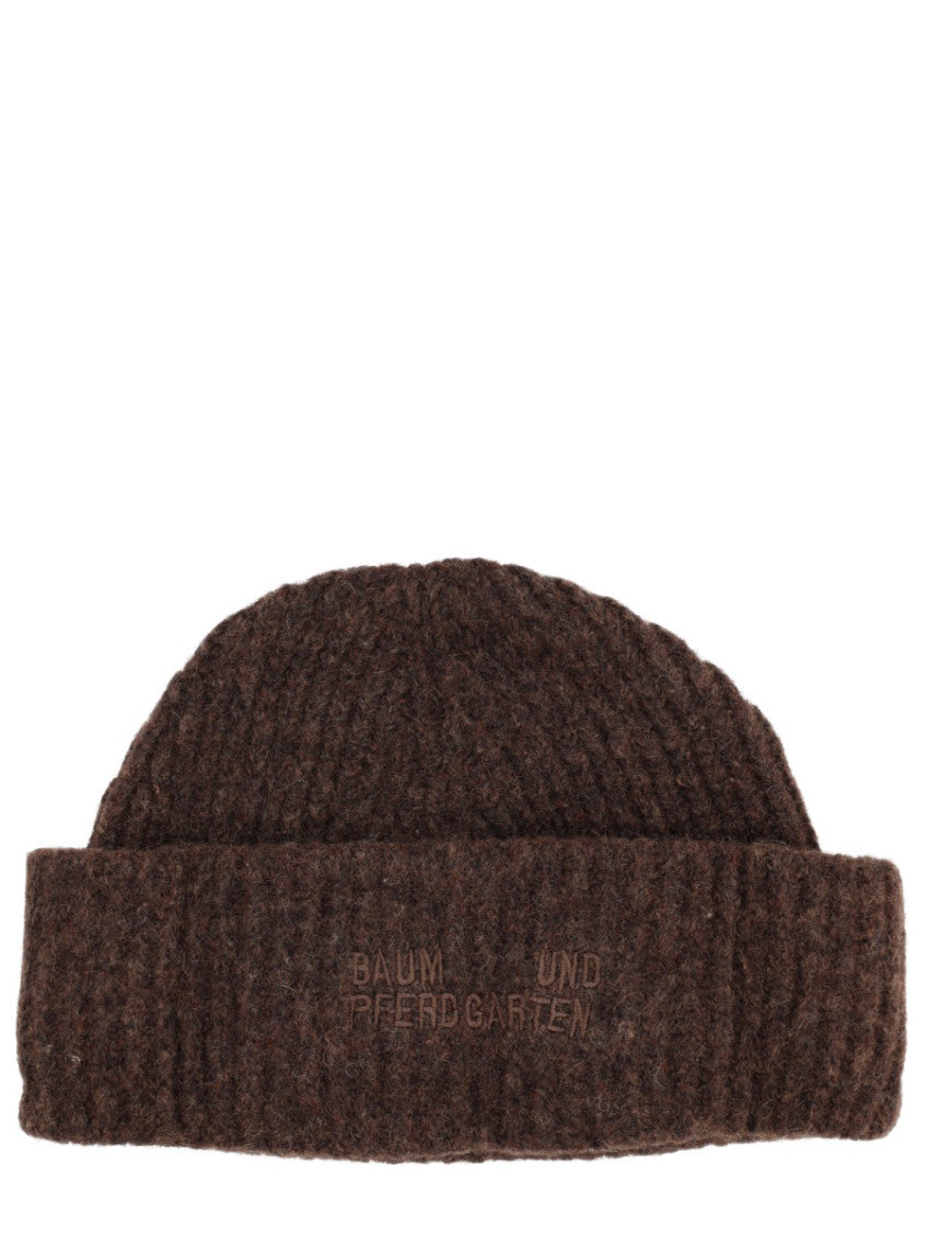 Brown Knitted Beanie Cap 1