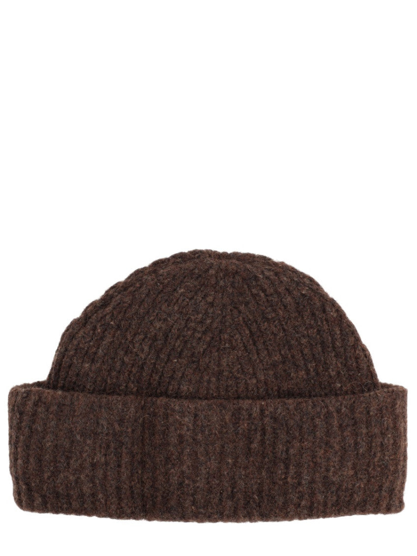 Brown Knitted Beanie Cap 2