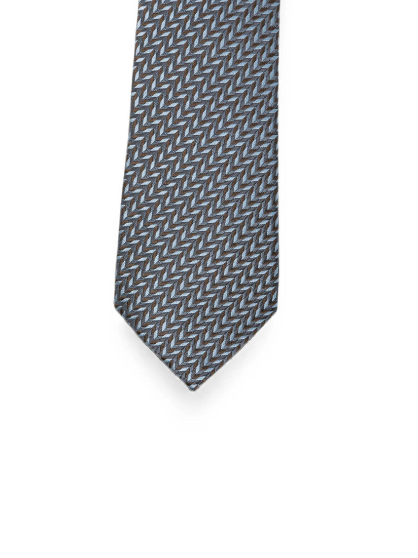Grey Chevron Tie 3