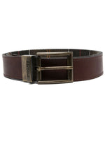 Brown Reversible Tartan Belt 1
