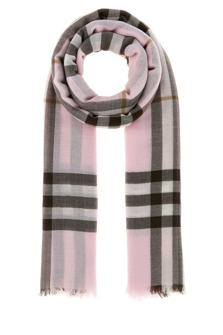 Pink Check Scarf 1