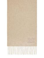 Beige Embroidered Logo Scarf 1