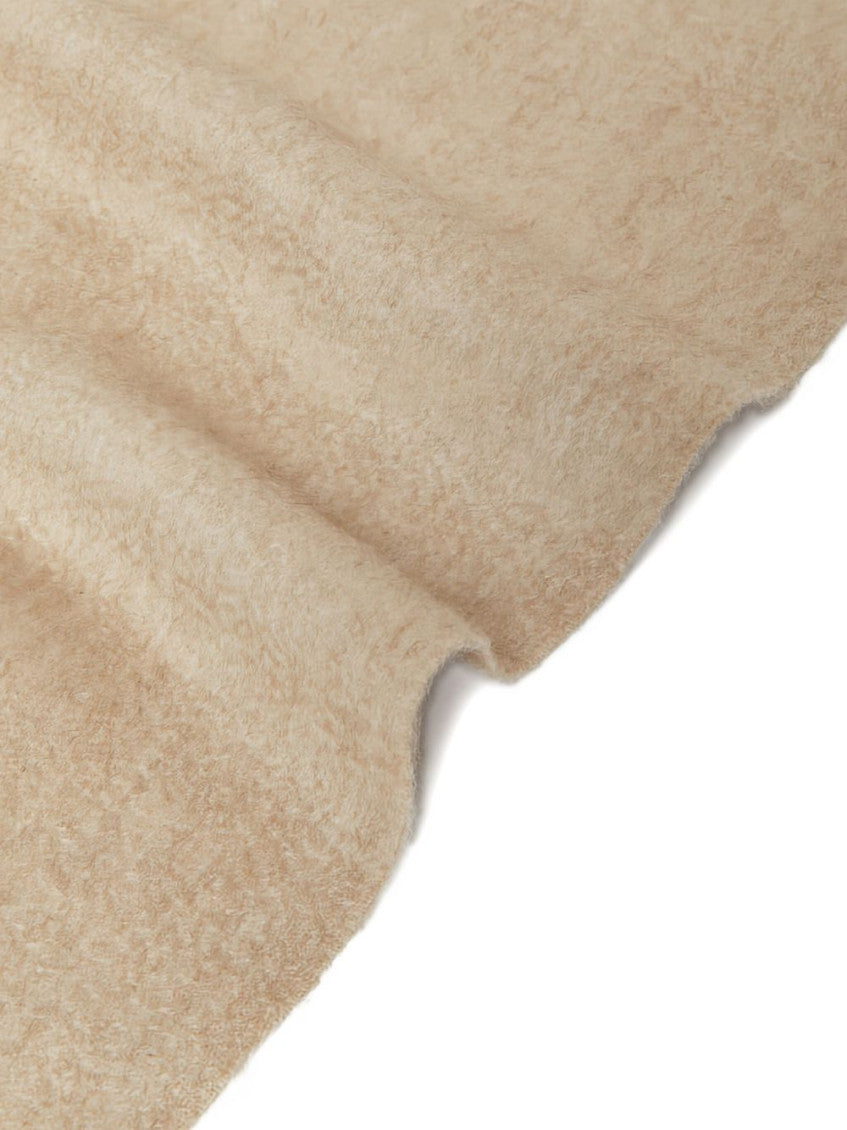 Beige Embroidered Logo Scarf 2