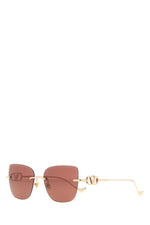 Golden Logo Square Sunglasses 1