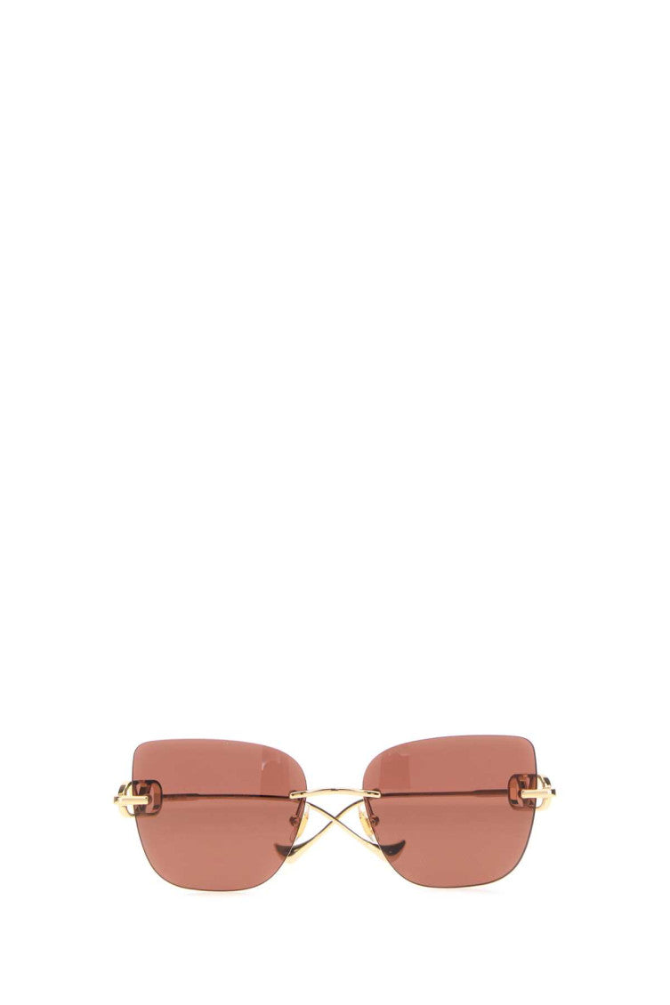 Golden Logo Square Sunglasses 2