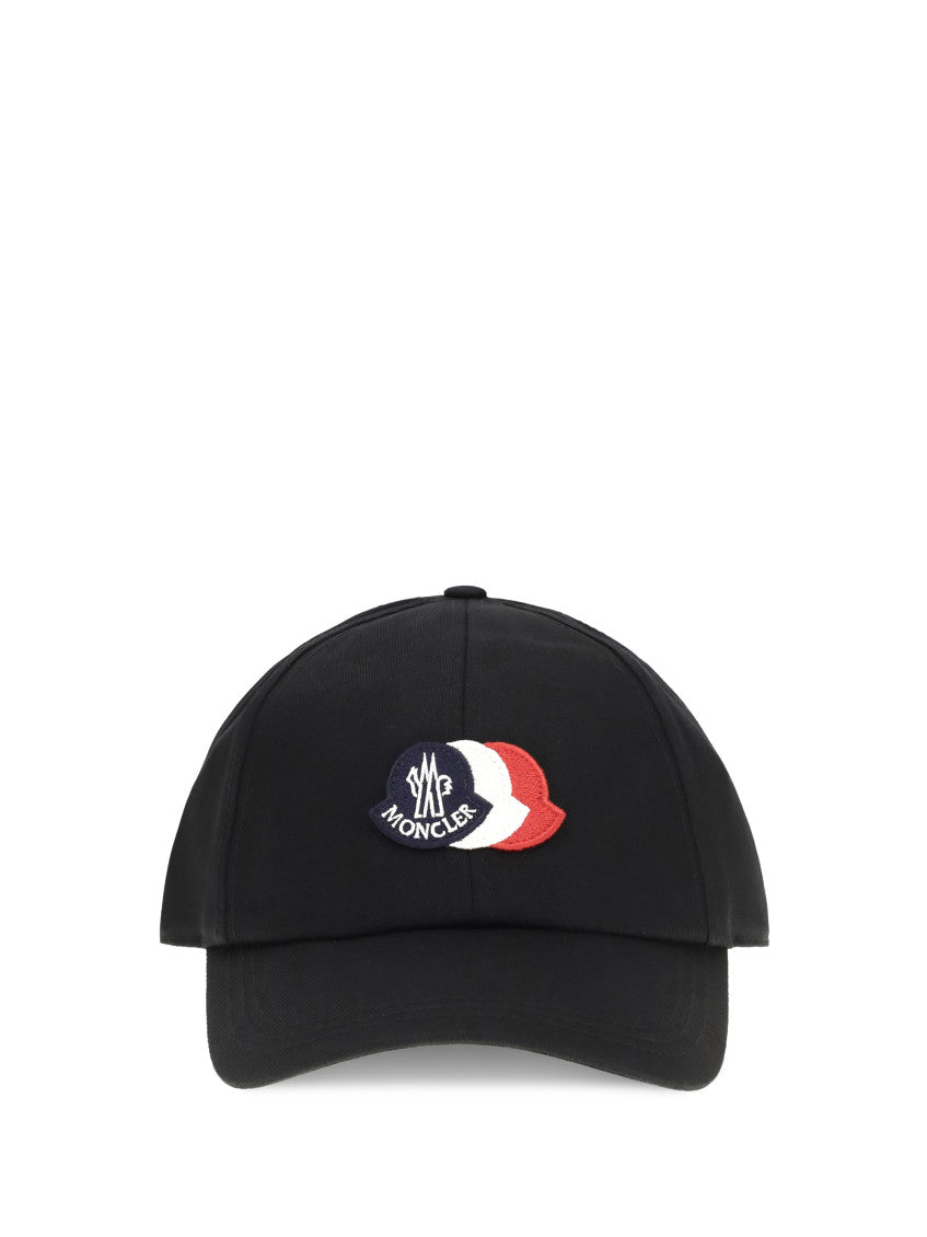 Black Tricolor Logo Baseball Cap 1