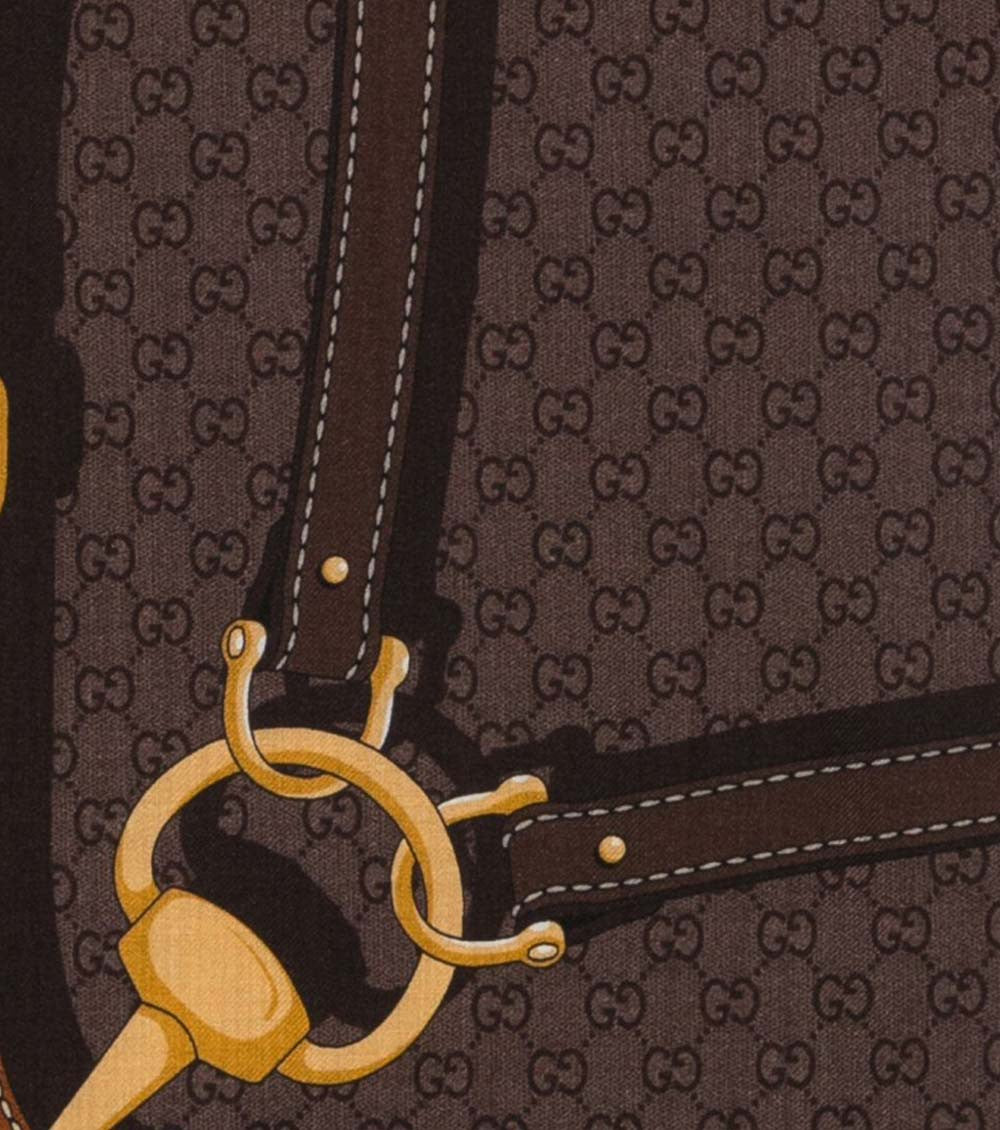 Brown Printed Scarf 2
