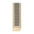 Beige Logo Fringed Scarf 1
