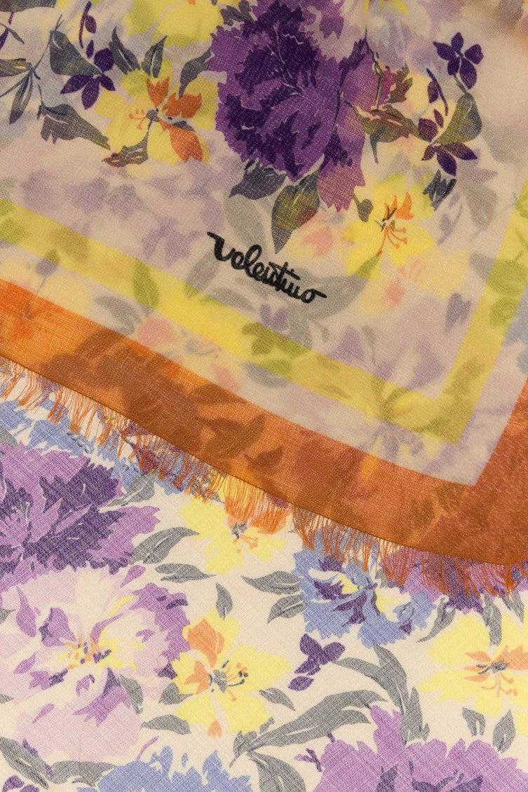Multicolor Printed Floral Scarf 2