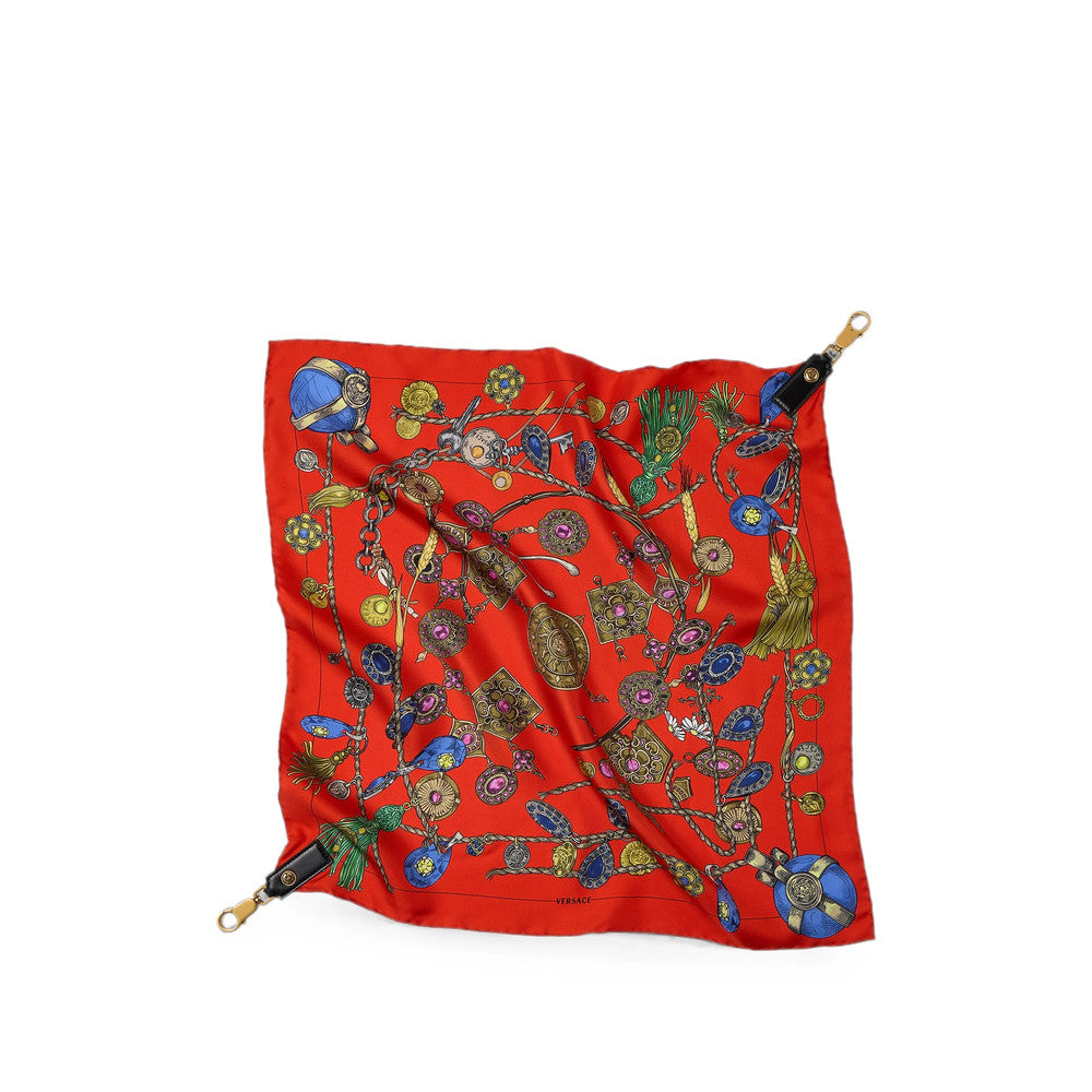 Red Jewels Printed Scarf 2