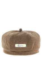 Brown Logo Beret Hat 1