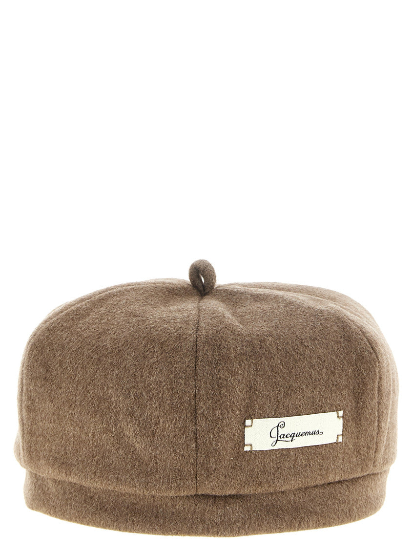 Brown Logo Beret Hat 2