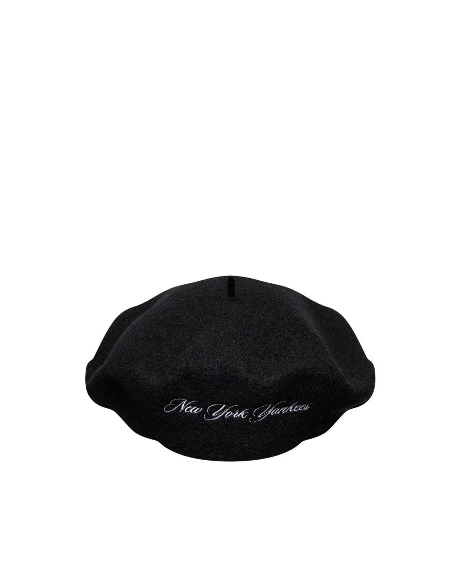 Black Logo Beret Hat 3
