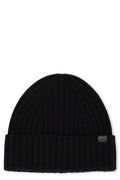 Black Logo Beanie Cap 1