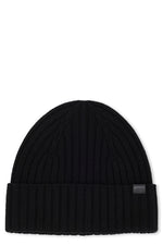 Black Logo Beanie Cap 1
