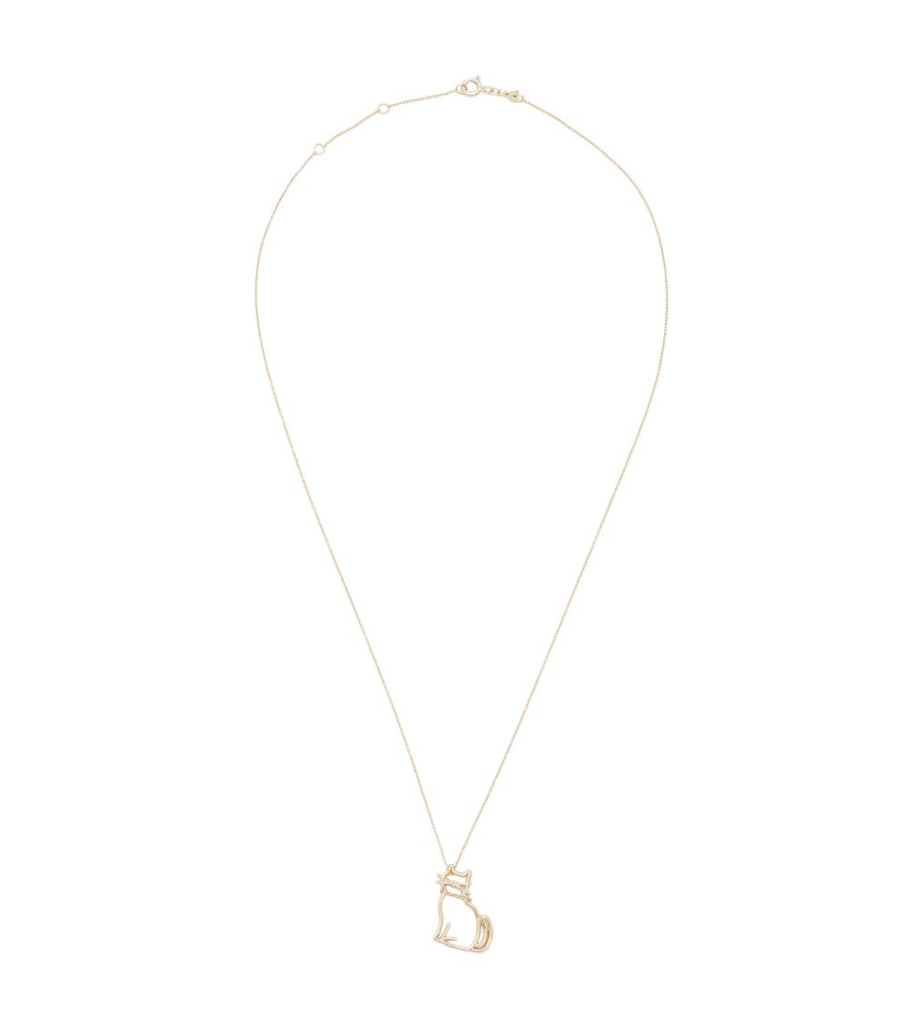 Golden Cat Pendant Necklace 1