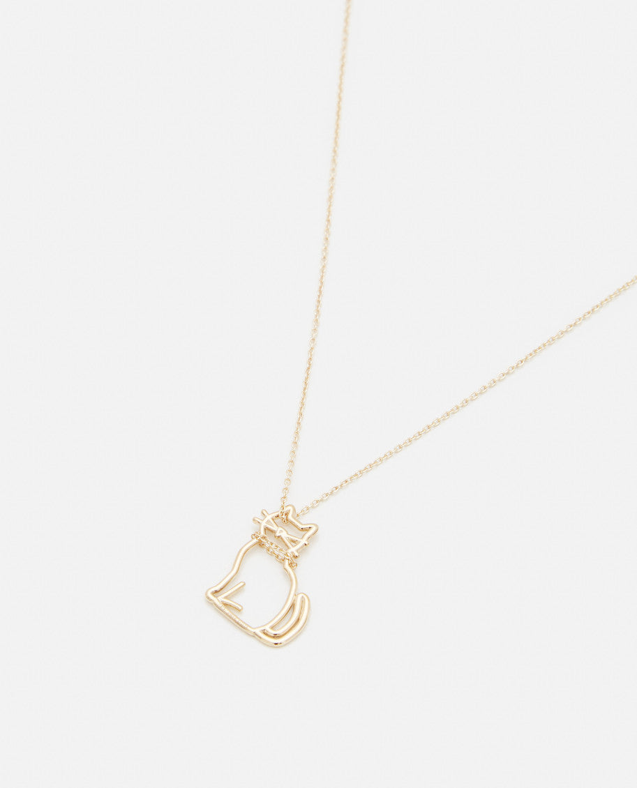 Golden Cat Pendant Necklace 2