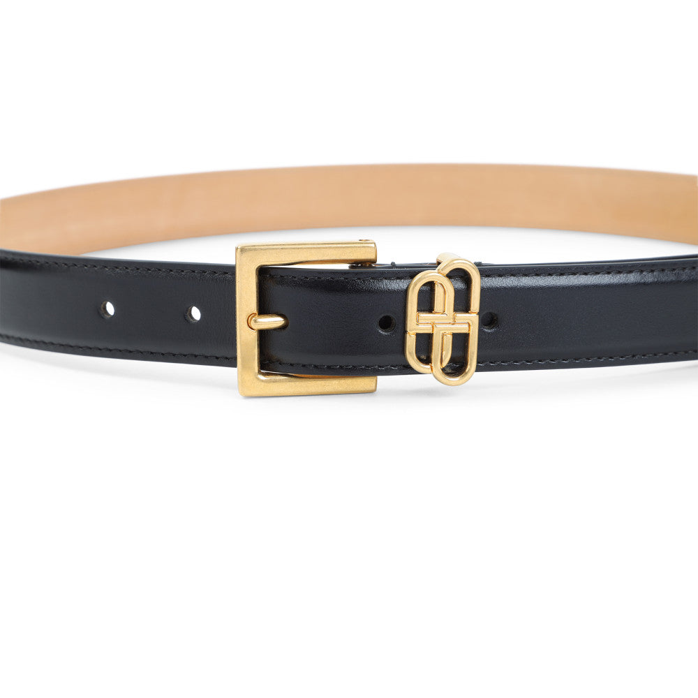 Black Logo Buckle Belt 3