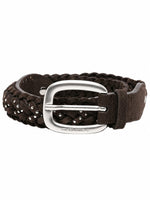 Brown Braided Buckle Belt 1