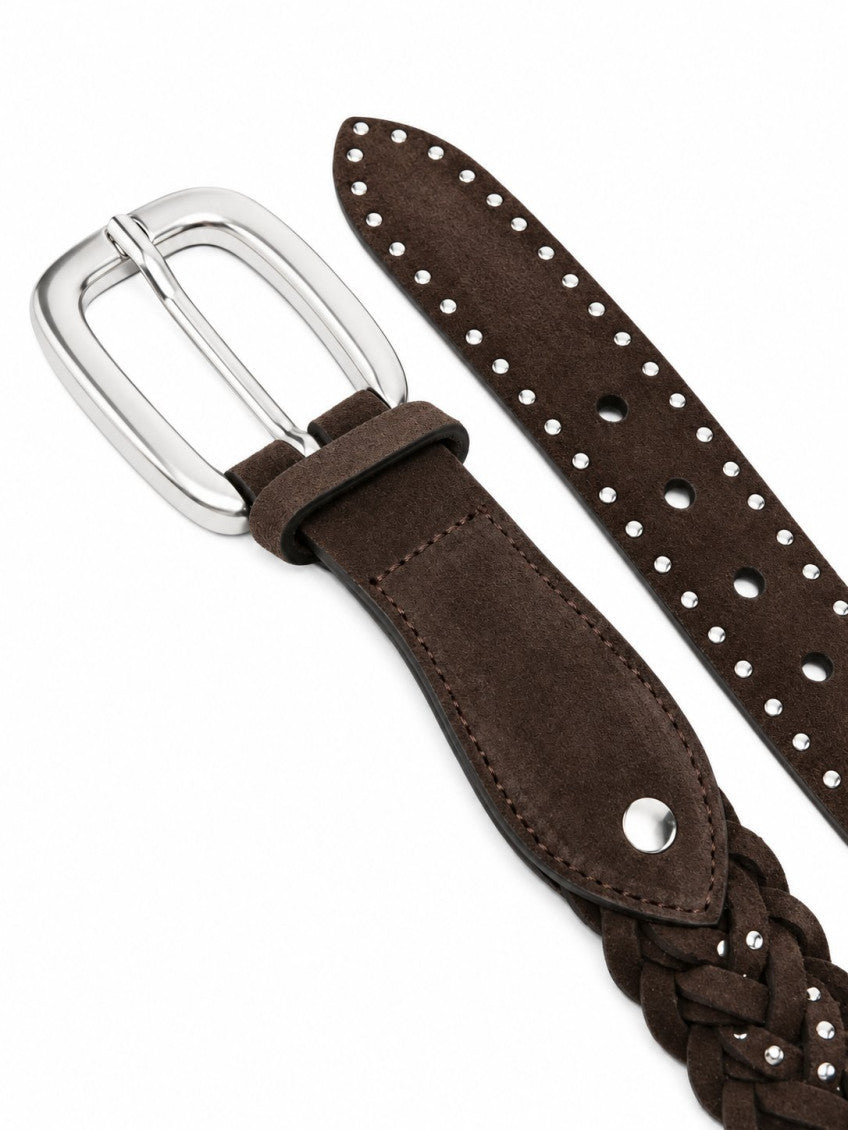 Brown Braided Buckle Belt 2