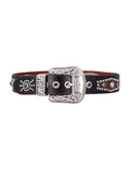 Dark Brown Embellished Buckle Belt 1