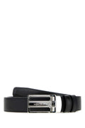 Black Logo Buckle Reversible Belt 1