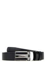 Black Logo Buckle Reversible Belt 1