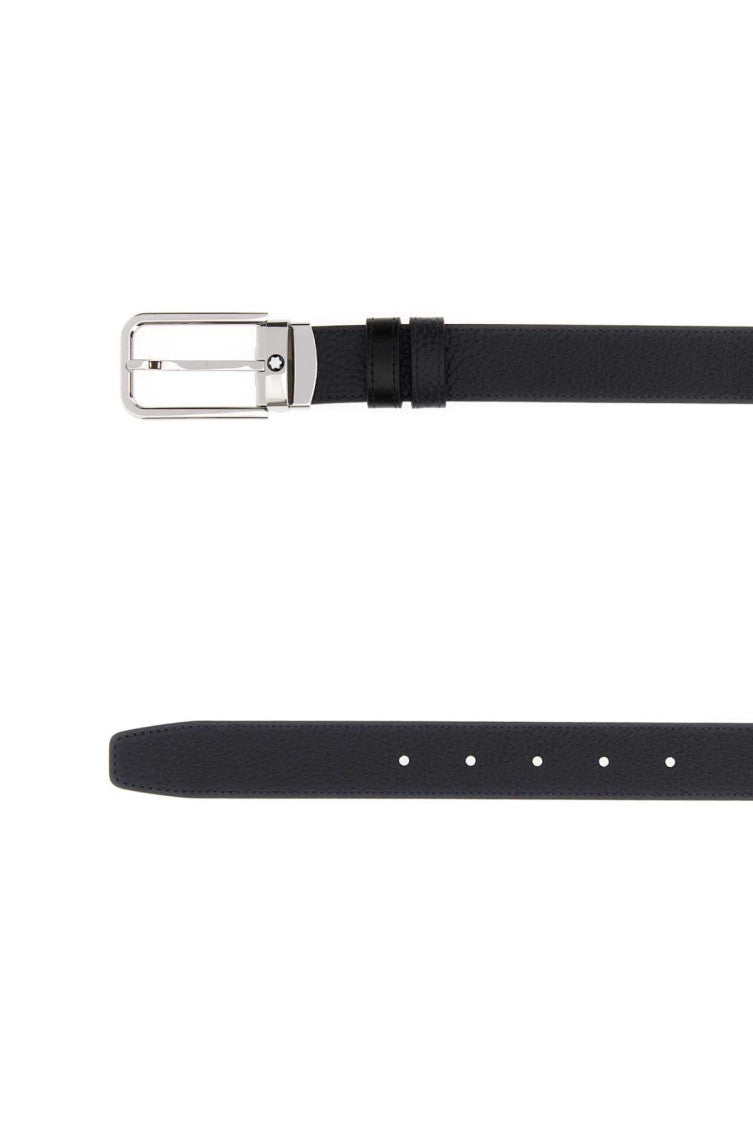 Dark Blue Logo Buckle Reversible Belt 2