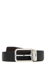 Black Logo Buckle Reversible Belt 1