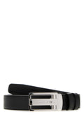 Black Logo Buckle Reversible Belt 1
