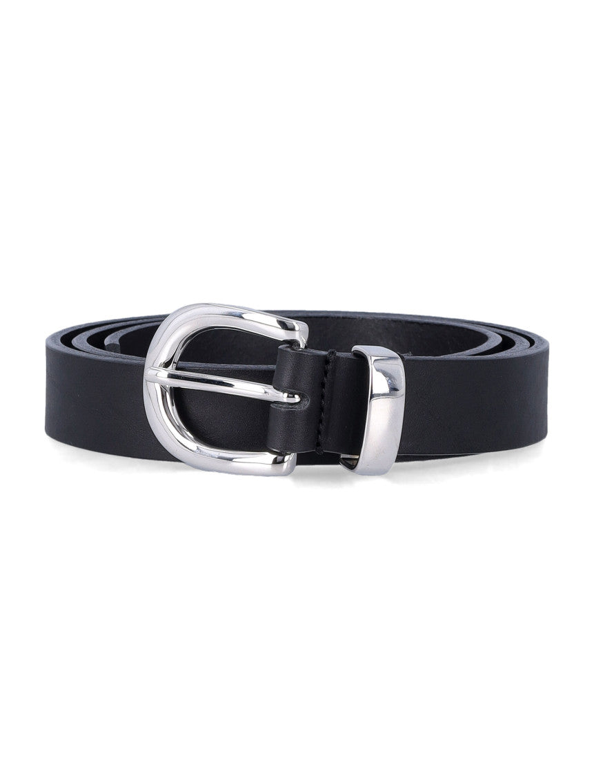 Black Logo Buckle Belt 1