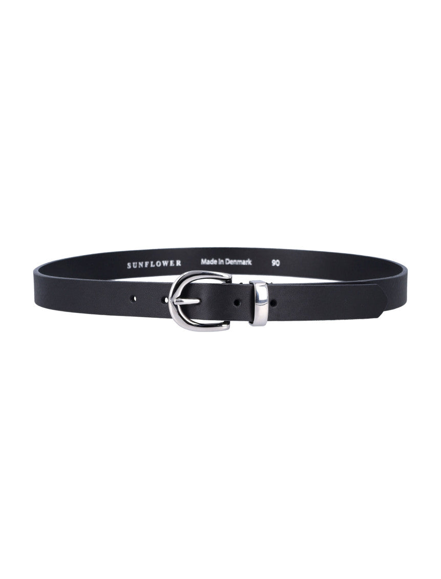 Black Logo Buckle Belt 2