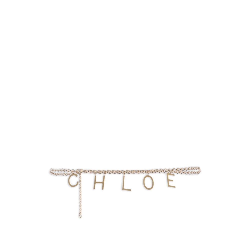 Golden Logo Chain Belt 1