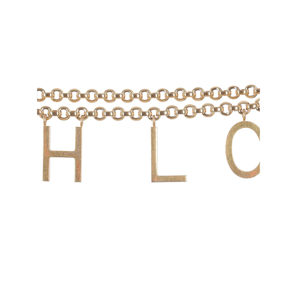 Golden Logo Chain Belt 3