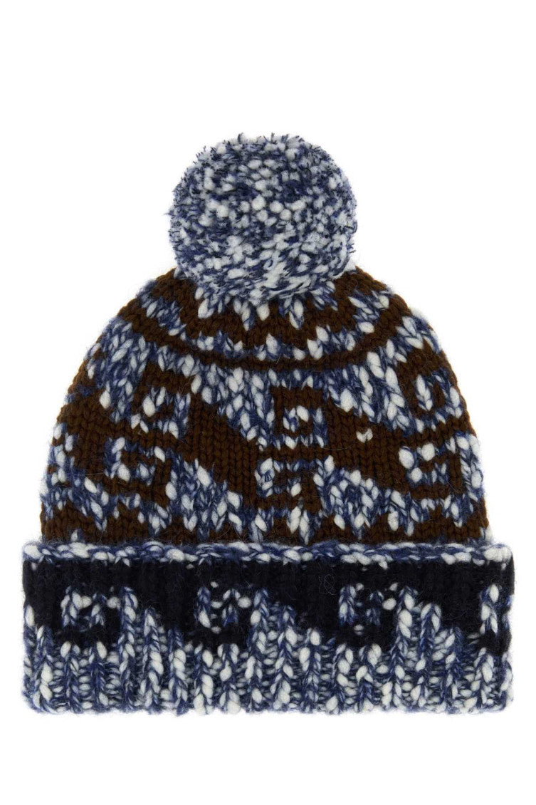 Blue Knitted Beanie Cap 2