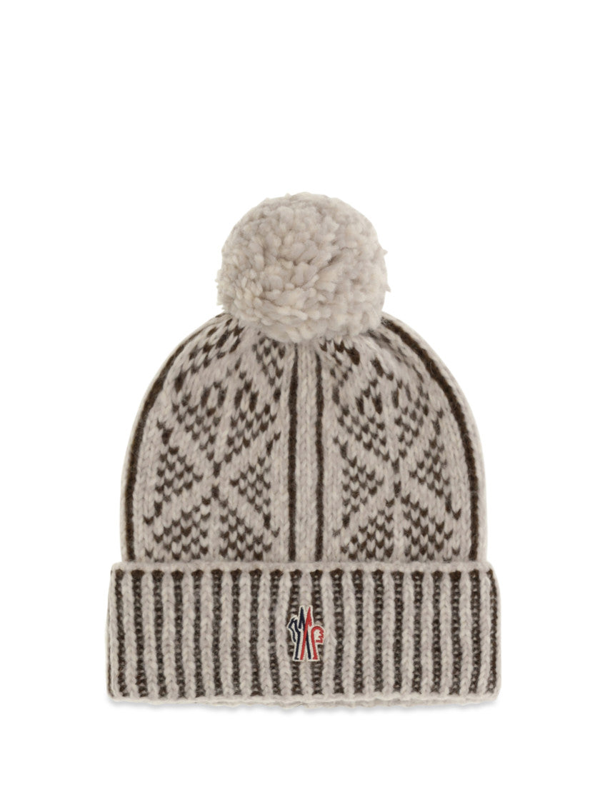 Beige Knitted Beanie Cap 1