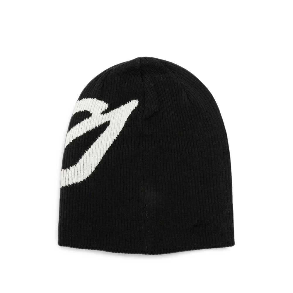 Black Logo Beanie Cap 2