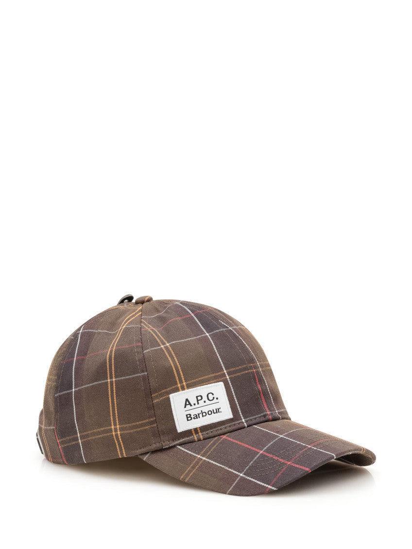 Brown Check Baseball Cap 2