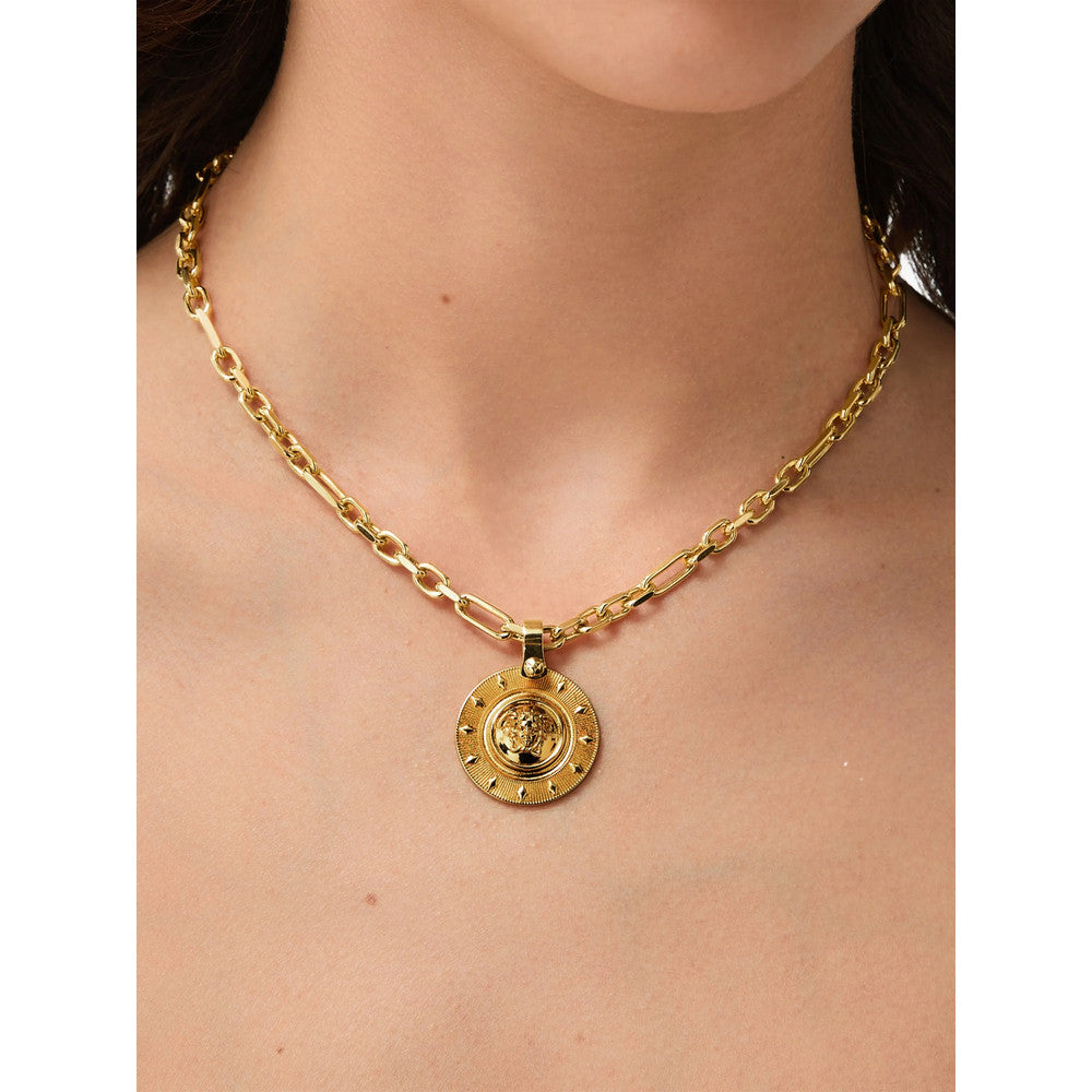 Golden Medusa Pendant Necklace 3