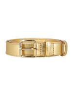 Golden Logo Buckle Belt 1