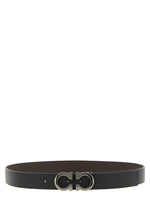 Black Gancini Buckle Reversible Belt 1